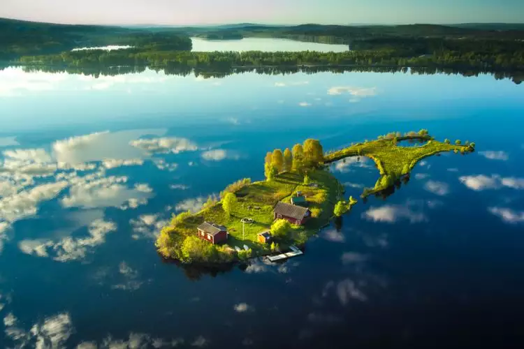 Perbedaan keindahan pulau Kotisaari di Finlandia dalam 4 musim, epik!