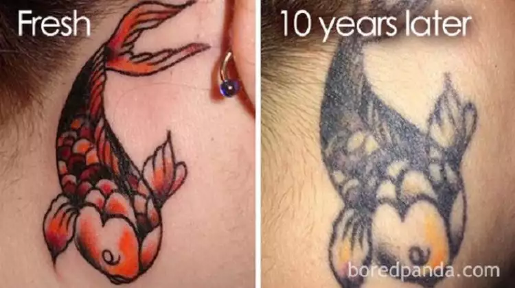 Ini 10 perubahan tato di tubuh terjadi karena pengaruh waktu