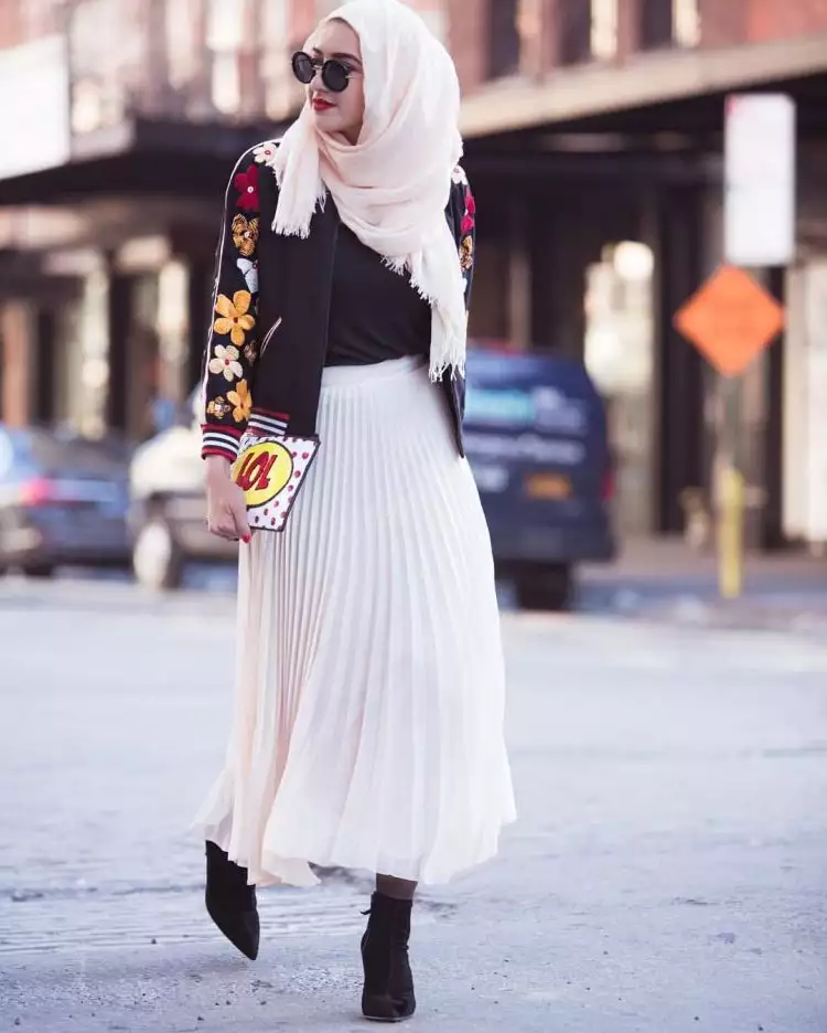 Pleated style hijab, gaya simpel nan elegan