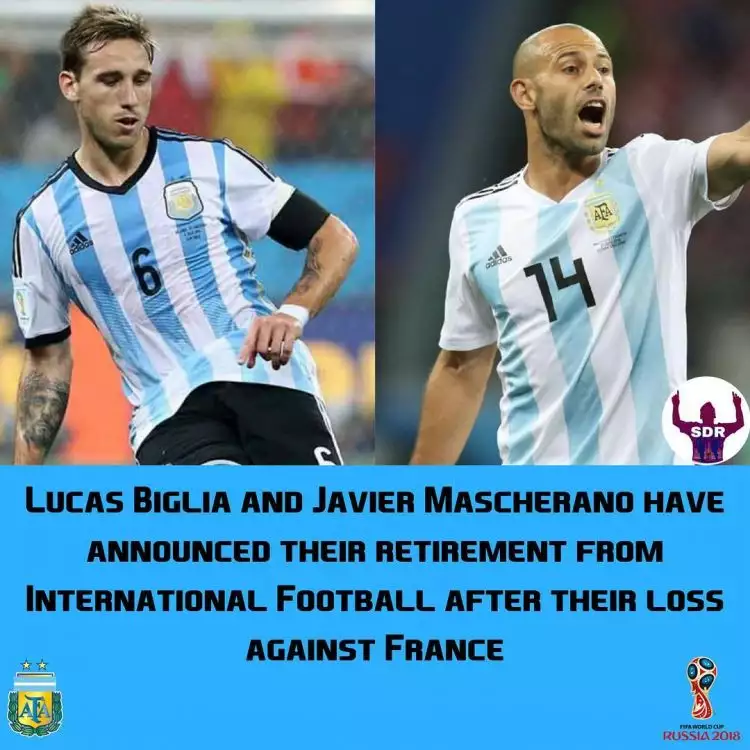 2 Bintang Argentina memutuskan pensiun pasca kalah Piala Dunia 2018