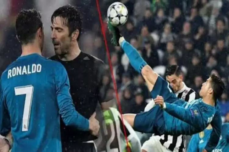 Gol salto Cristiano Ronaldo ke gawang Juventus jadi terbaik versi UEFA