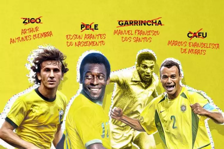 Nama julukan, budaya yang telah jarang dipakai pemain Brasil