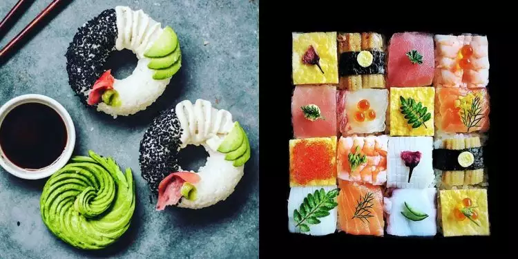 9 Bentuk sushi yang indah dan warna-warni, bikin lapar mata & perut