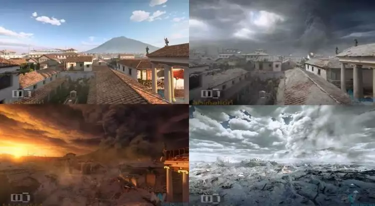 Inilah penggambaran suasana Kota Pompeii sebelum musnah