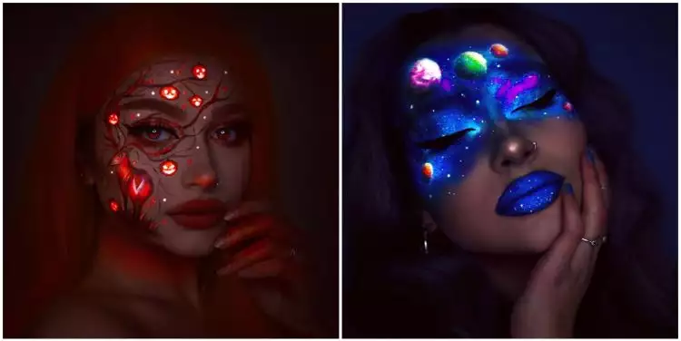 Anti mainstream, 20 make up 'glowing in the dark' ini bikin takjub