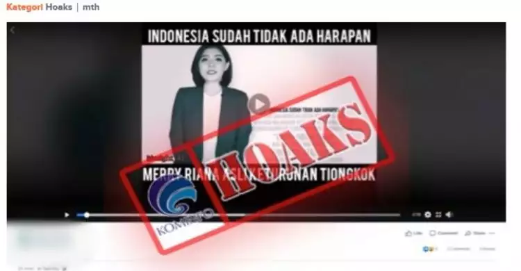 Kominfo pastikan video Merry Riana sebut Indonesia bubar, hoax