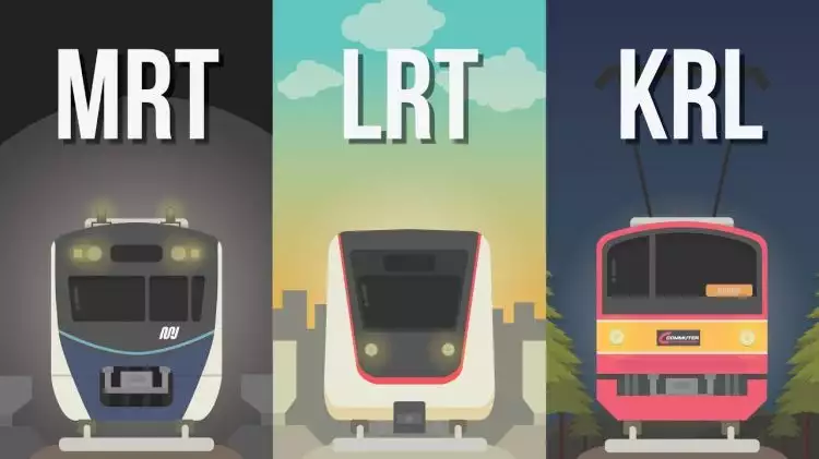 MRT moda transportasi baru di Jakarta, ini bedanya dengan LRT dan KRL