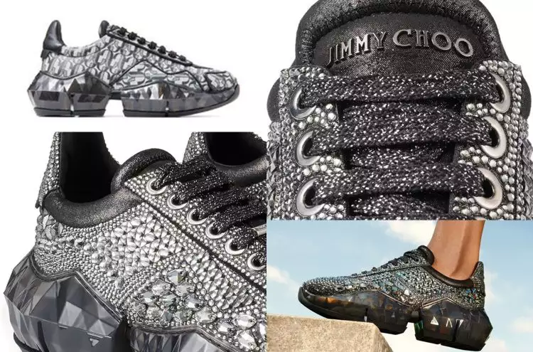 Sepatu mewah bertabur kristal karya Jimmy Choo ini dihargai 55 juta