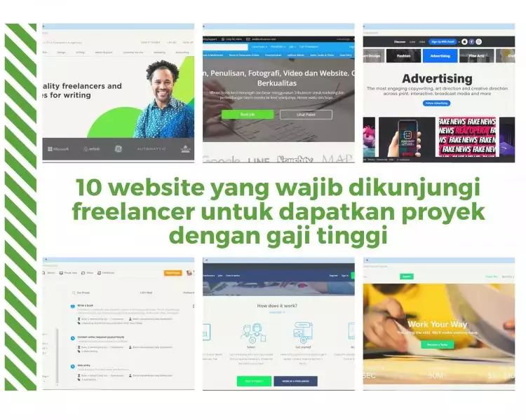 10 Website bagi freelancer untuk dapatkan proyek dengan gaji tinggi