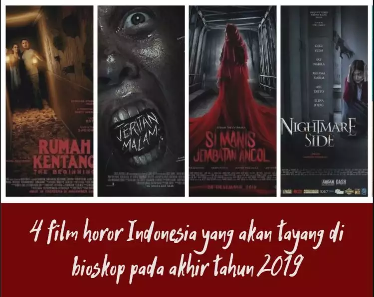 4 Film horor Indonesia ini akan tayang di bioskop pada akhir tahun