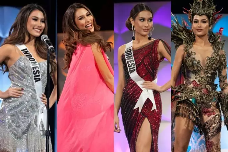 4 Pesona Frederika Cull saat preliminary competition Miss Universe