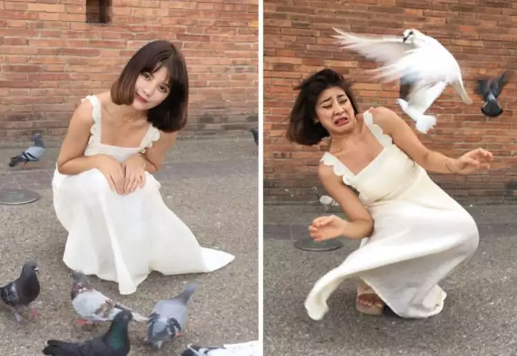 10 Foto Instagram vs realitas dari wanita Thailand ini bikin ngakak