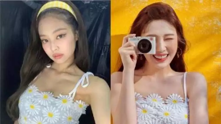 5 Potret memesona Jennie Blackpink dan Joy Red Velvet kembaran outfit