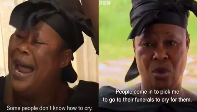 Pelayat bayaran di upacara pemakaman Ghana, diupah untuk menangis