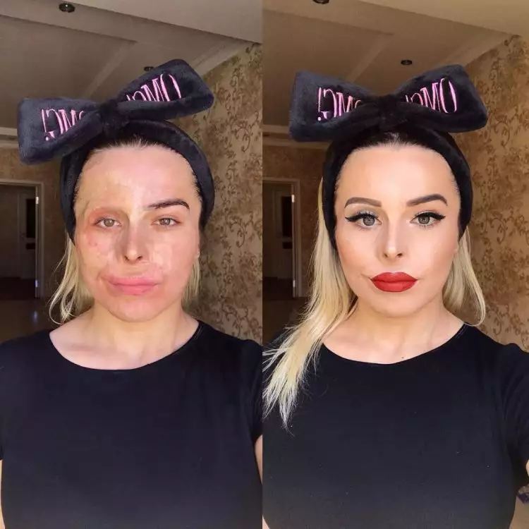 6 Perubahan wanita sebelum dan sesudah make up, sama-sama menawan