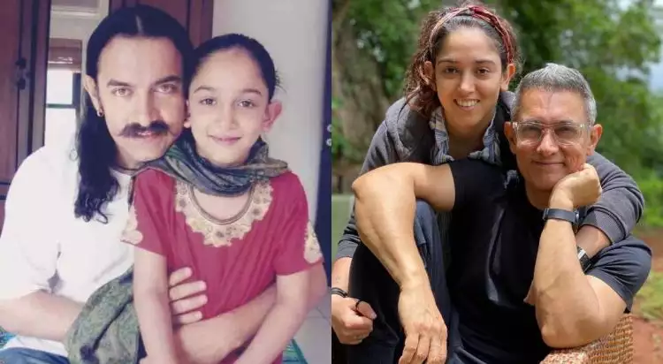 7 Potret manis Aamir Khan dan putrinya dari masa ke masa, ayah idaman