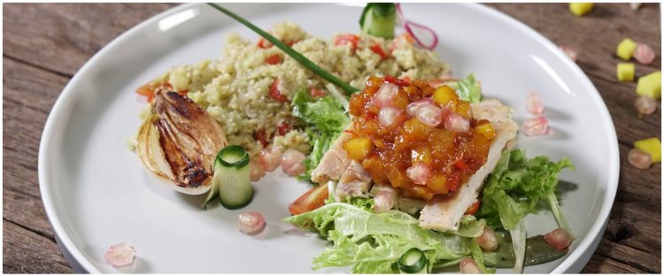 Mango Chutney Grilled Chicken With Veggies