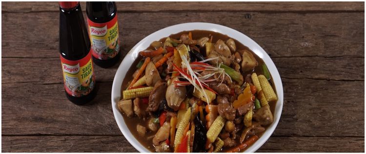 Ayam Jamur Saus Tiram Royco