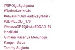 #RIPOlgaSyahputra jadi trending topic