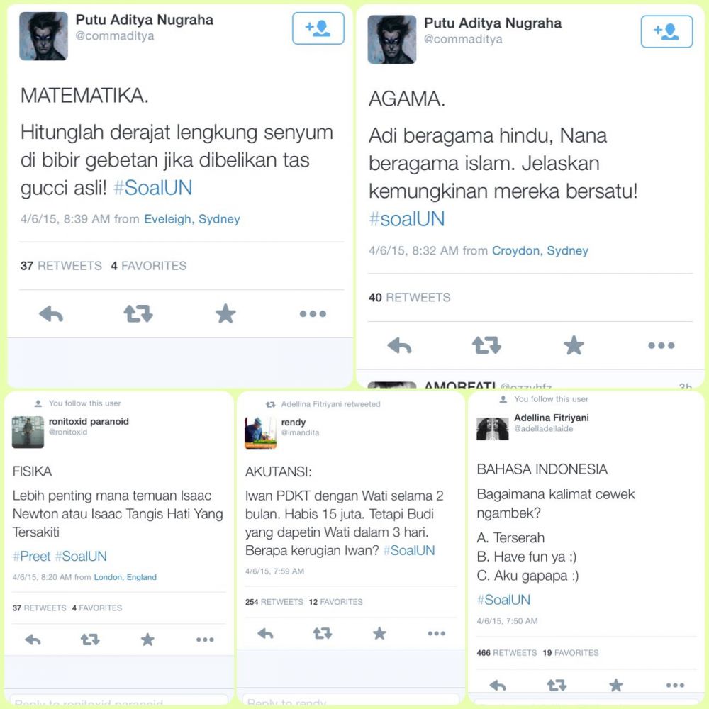 Jelang ujian, #SoalUN jadi trending topic 