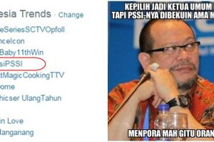 Trending topic berkali-kali, netizen belum bosan bicara pembekuan PSSI
