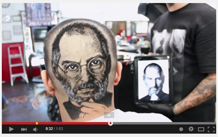 VIDEO: Tukang cukur rambut ini memotong bermotif Steve Jobs & Obama