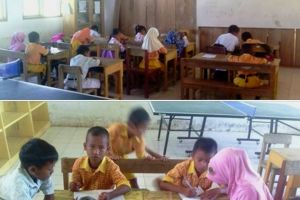 Di pelosok desa tak berlistrik ini, murid belajar pagi-siang-malam