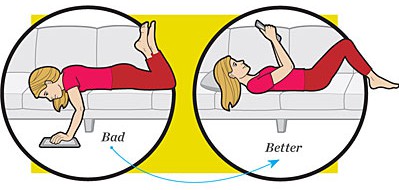 Posisi pemakaian gadget seperti ini membahayakan tubuh, hindari!
