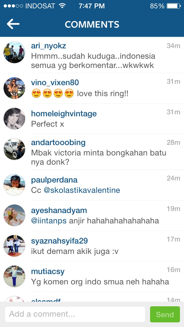 Komentar orang Indonesia banjiri Instagram Victoria Beckham, kenapa?