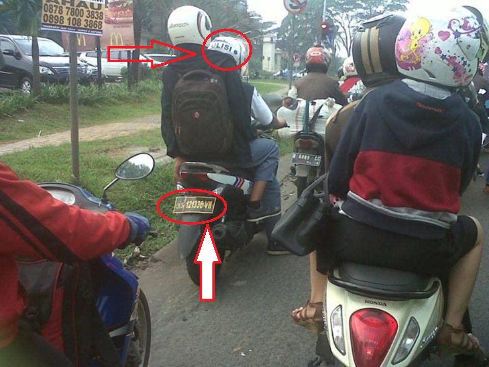 Bukanya patroli, motor polisi ini digunakan pelajar ke sekolah