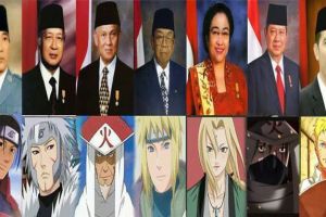 Kemiripan pemimpin Hokage dalam film Naruto dengan presiden Indonesia