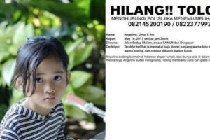 Bocah Angeline hilang sejak 16 Mei ditemukan tewas dekat kandang ayam