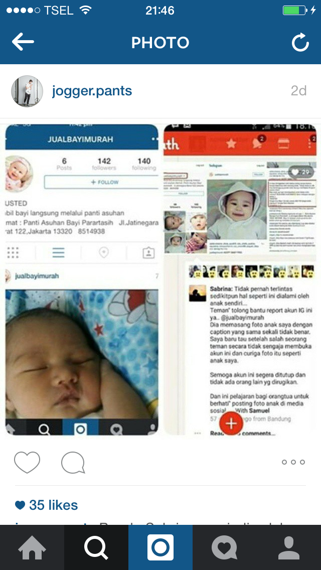 Hati-hati! Akun Instagram jual bayi masih ada yang aktif