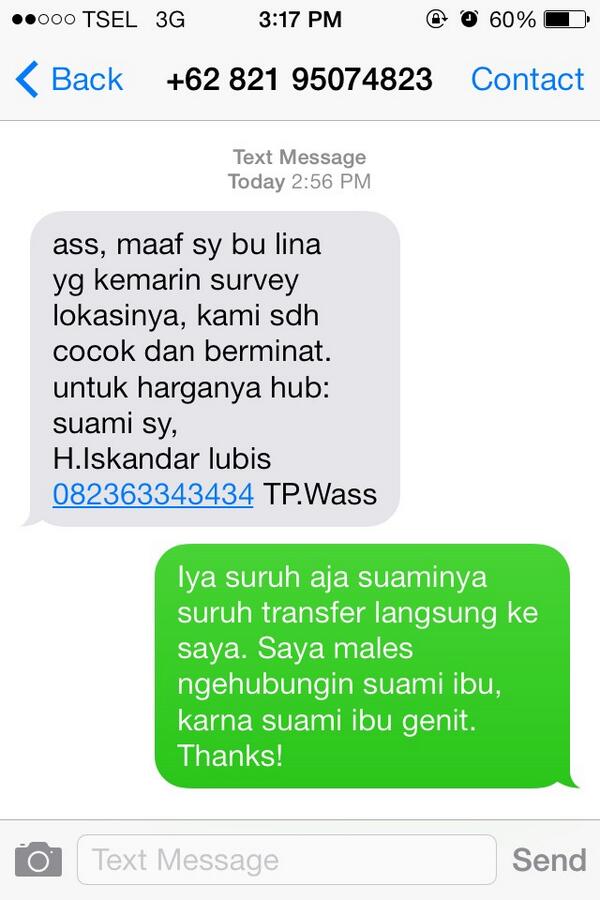 16 Foto balasan SMS penipuan yang bikin ketawa ngakak 16 Foto balasan SMS penipuan yang bikin ketawa ngakak