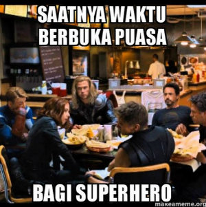 Seandainya superhero menjalankan ibadah puasa, seperti ini gambarannya Seandainya superhero menjalankan ibadah puasa, seperti ini gambarannya