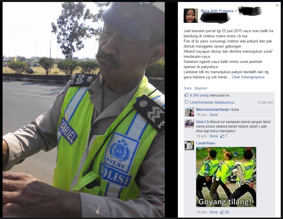 Hendak tilang pengendara tanpa surat tugas, polisi ini malu sendiri