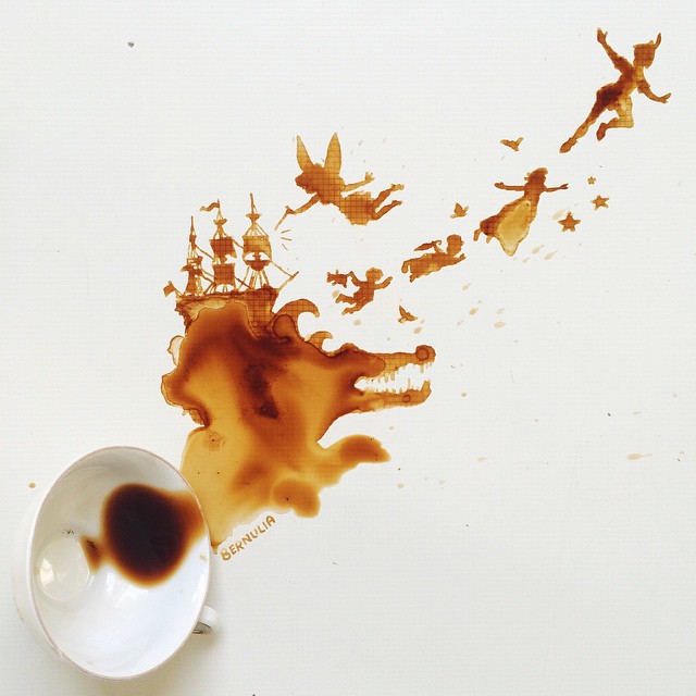 Wanita ini 'menyulap' kopi jadi karya seni visual, keren!