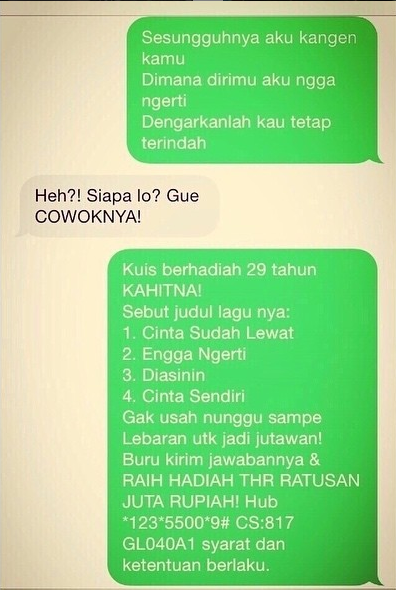 20 SMS lucu buat gebetan yang bakal bikin kamu ngakak!