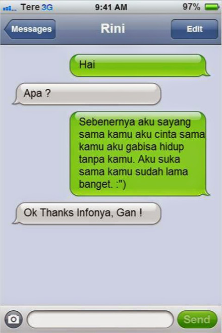 20 SMS lucu buat gebetan yang bakal bikin kamu ngakak!