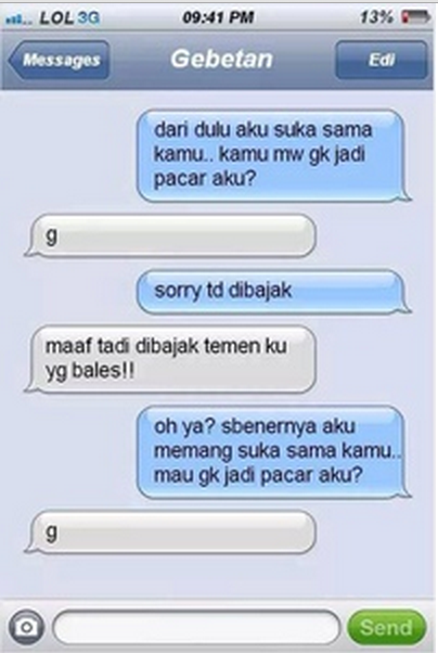 20 SMS lucu buat gebetan yang bakal bikin kamu ngakak!