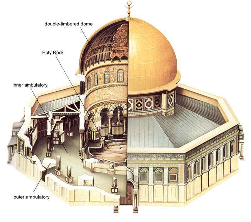Ini masjid pertama yang memakai kubah di atapnya, dibangun tahun 685