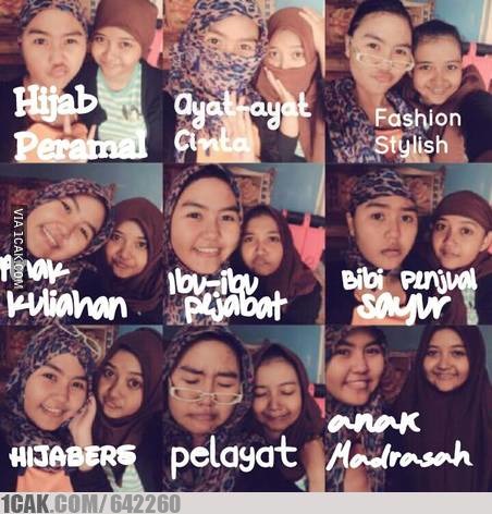Kebiasaan berhijab orang Indonesia dijadikan 19 meme, wah!