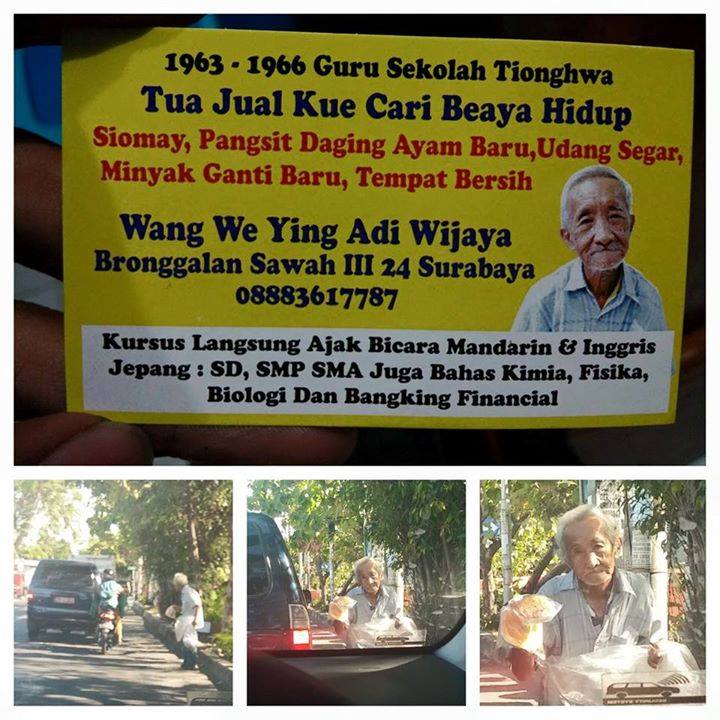 Kisah Kakek Wijaya, pensiunan guru yang kini jualan kerupuk pangsit