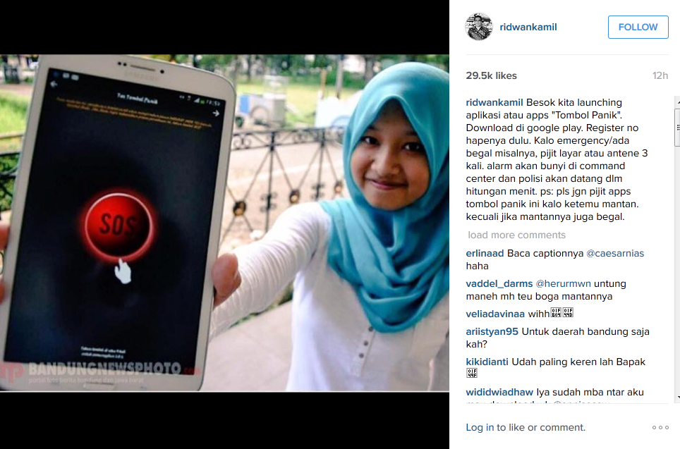 Pemkot Bandung luncurkan aplikasi tombol panik untuk menghadapi bahaya