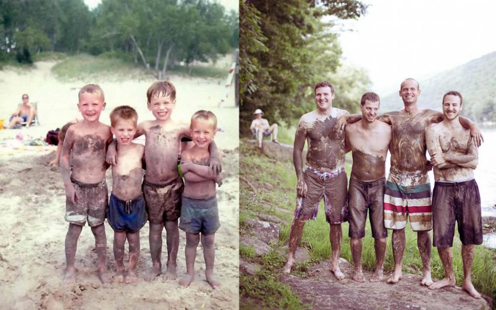 25 Foto 'remake' ini akan buat kamu kangen masa kecil! 