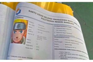 Pasang foto Naruto di kartu ujian, calon mahasiswa diusir dari ruangan