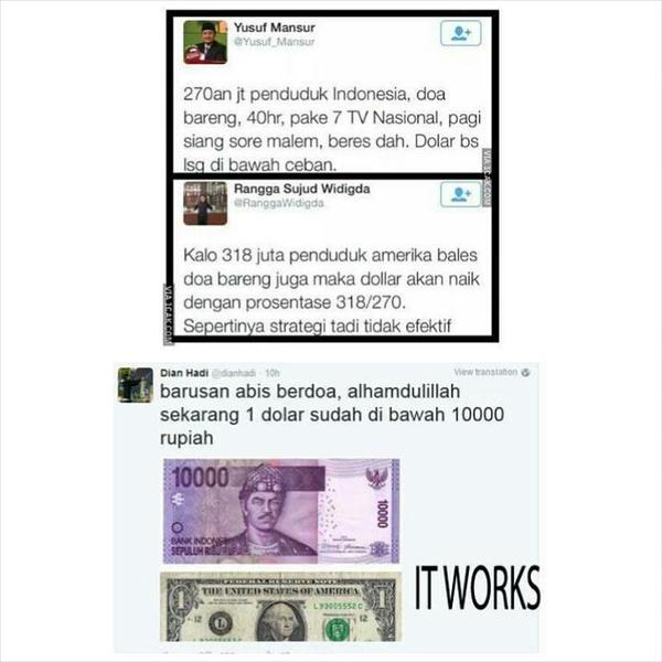 Cuitan Yusuf Mansur 'Dolar turun dengan doa' viral di media sosial Cuitan Yusuf Mansur 'Dolar turun dengan doa' viral di media sosial