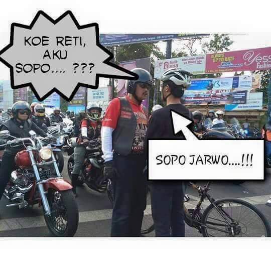 Meme-meme puji sikap heroik pengendara sepeda penghadang moge
