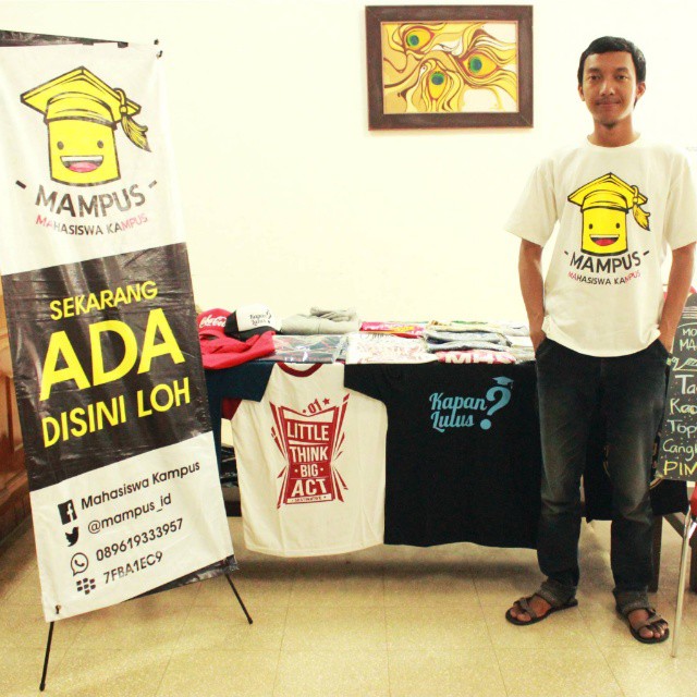 Syamsu Dhuha, sukses dengan bisnis clothing lucu khas mahasiswa