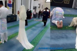 Gambar sepasang pengantin ini ramai di media sosial, kenapa?